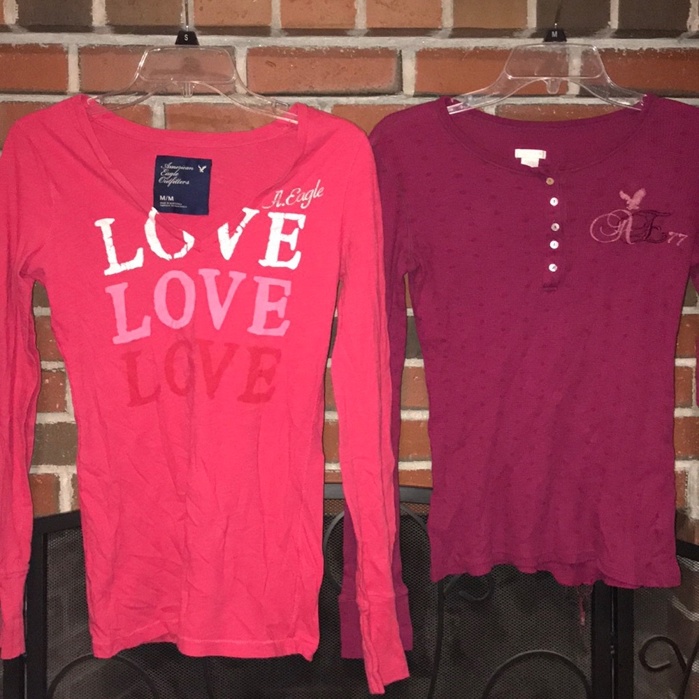 2 American eagle outfitters long sleeve shirts